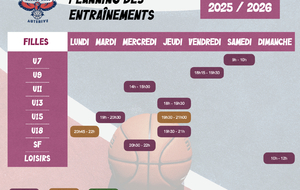 Planning Saison Filles 2025-2026
