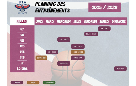 Planning Saison Filles 2025-2026